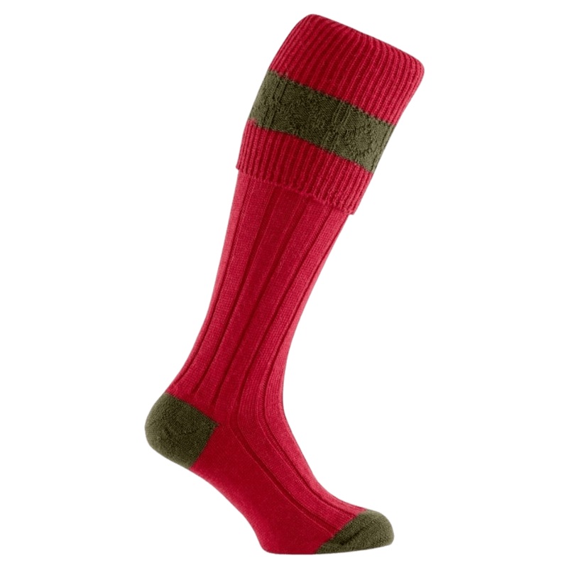 Pennine Byron Shooting Socks Ruby Medium