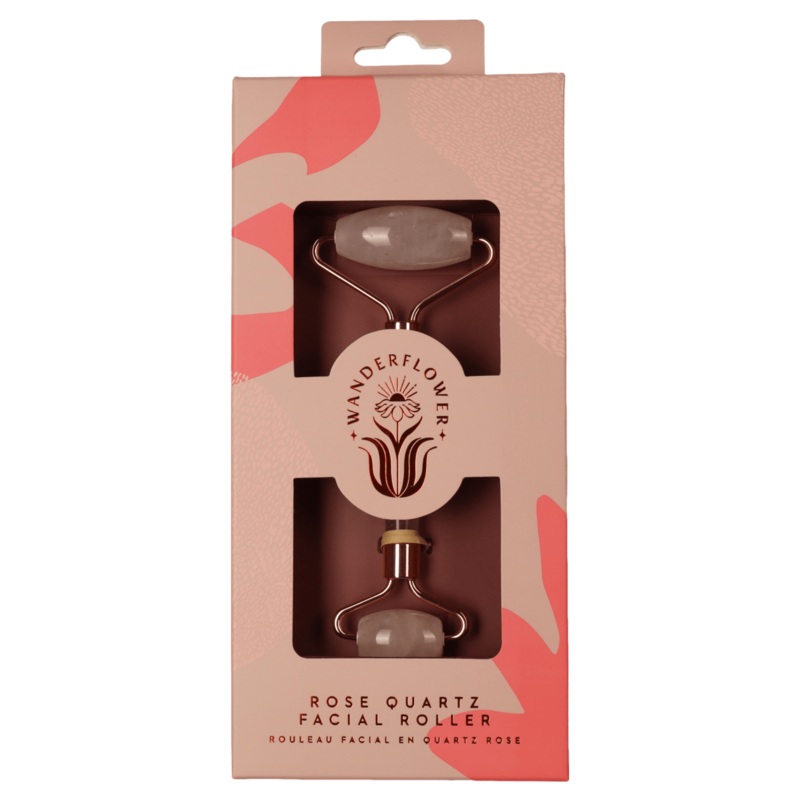 Wanderflower Rose Quartz Facial Roller Rose Quartz One