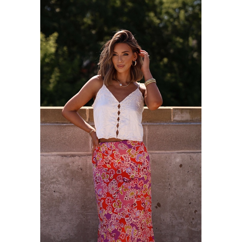 Free People Ivory Pieces Of You Cami Tank Top Small