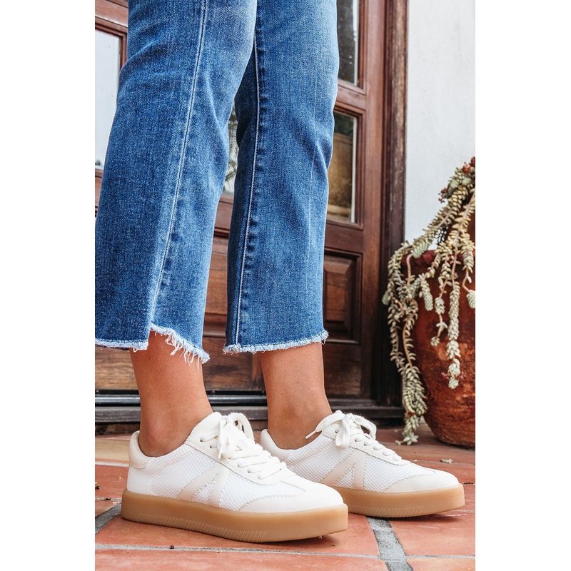 Mia Axel Natural Lace Up Sneakers 6