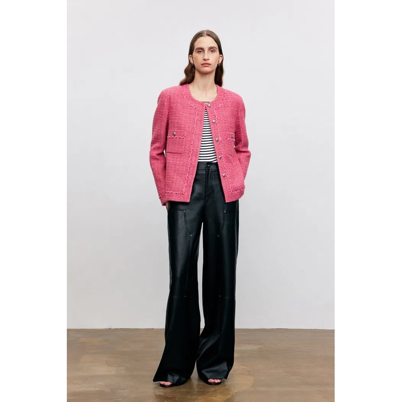 Pissaro Barbie Pink Jacket in Tweed XS