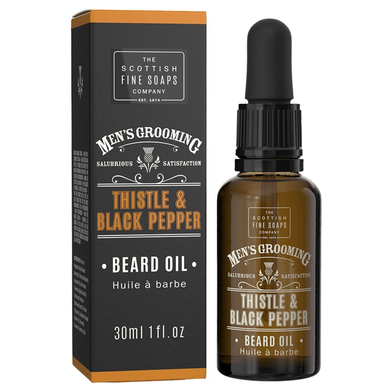 The Scottish Fine Soaps Company Thistle & Black Pepper Beard Oil – 30ml One One Size