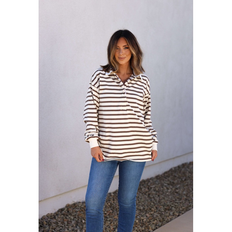 Sawyer Brown Striped Pullover Small