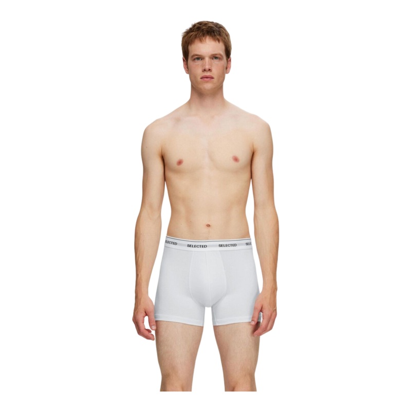 Selected Liam 3 Pack Trunks White Small