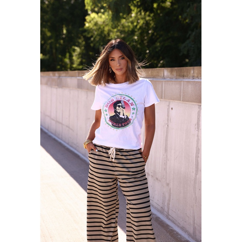 White Bob Dylan Graphic Tee Small