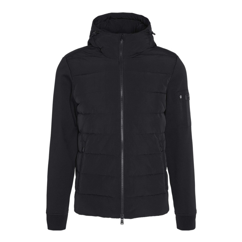 Barbour International Stanley Hooded Quilt Sweat Black Medium