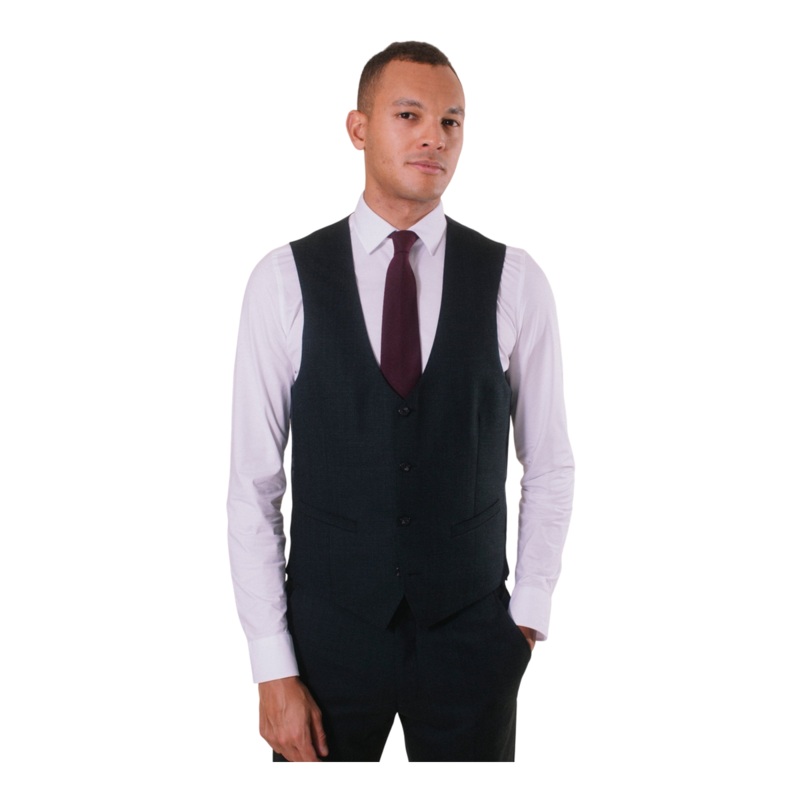 Remus Uomo Masa Flannel Suit Waistcoat Olive 38 Regular