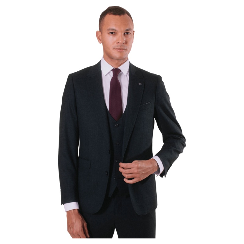 Remus Uomo Masa Flannel Three Piece Suit Olive