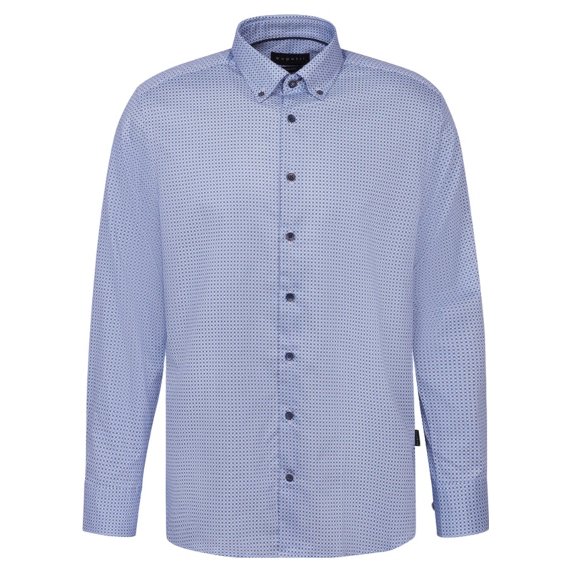 Bugatti Circle Print Long Sleeve Shirt Sky Medium