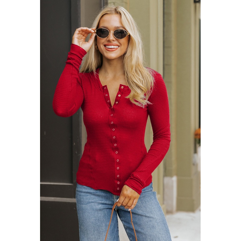 Free People Red Going Places Cardigan Small