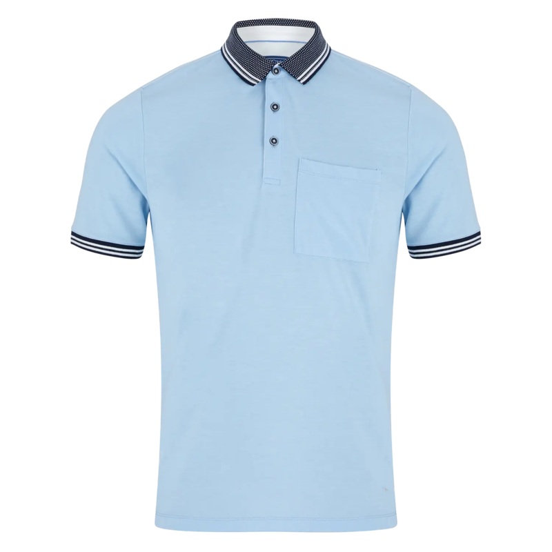 DG’s Drifter Collar & Cuff Tipped Polo Biscuit Medium