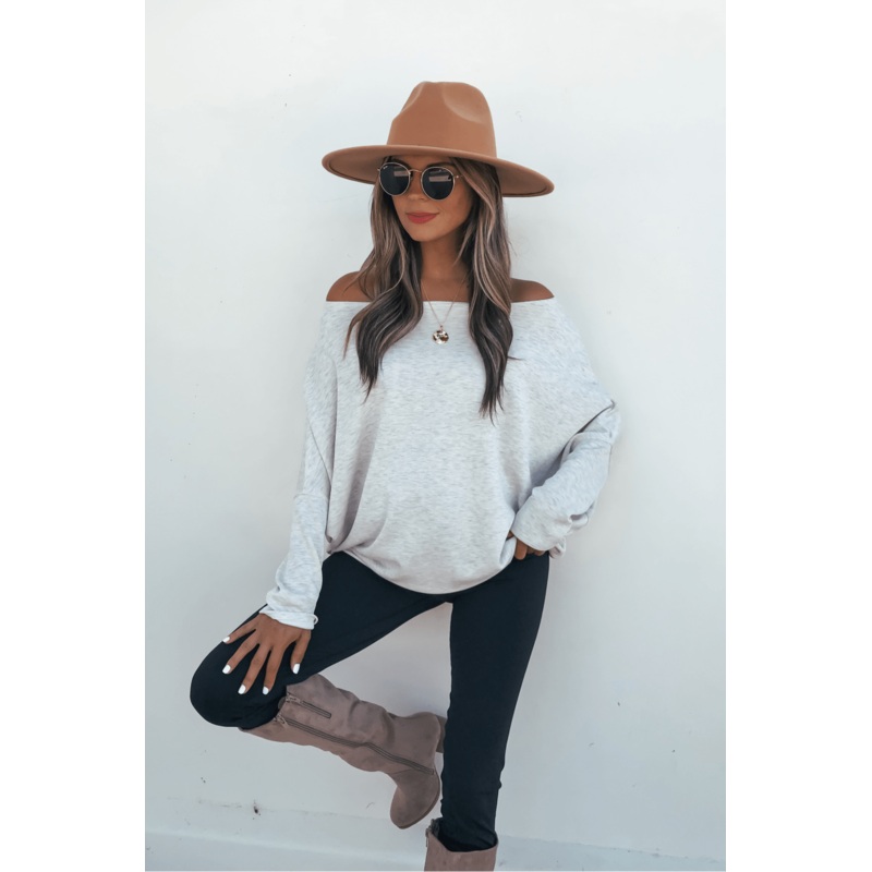 Grey Soft Cloud Scuba Pullover Small