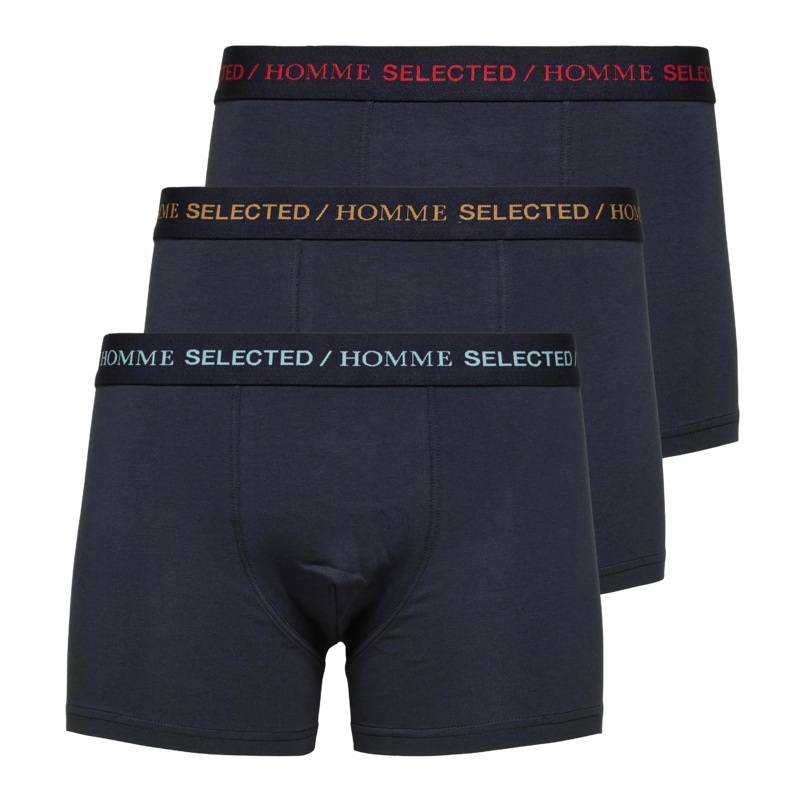 Selected 3 Pack Trunks for Men Mineral Blue Medium