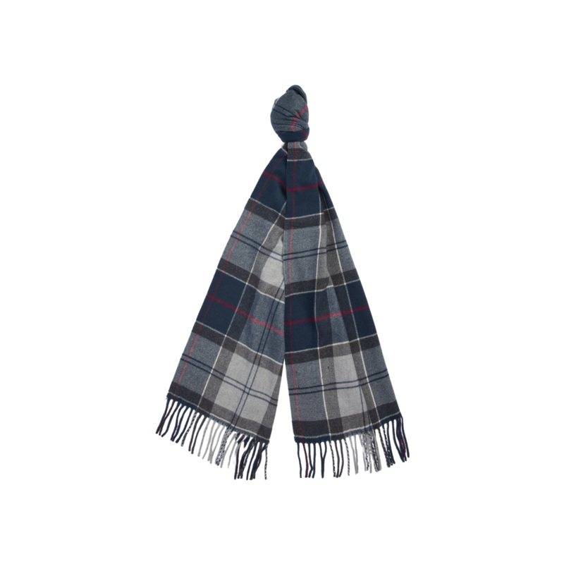 Barbour Galingale Tartan Scarf Blue Granite One Size