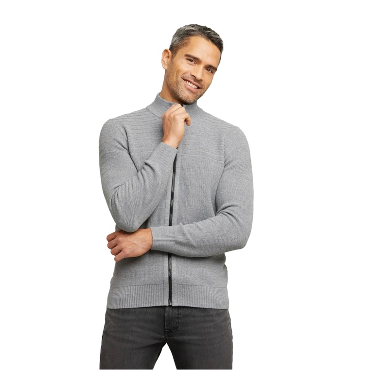 Bugatti Knit Jacket Charcoal Medium