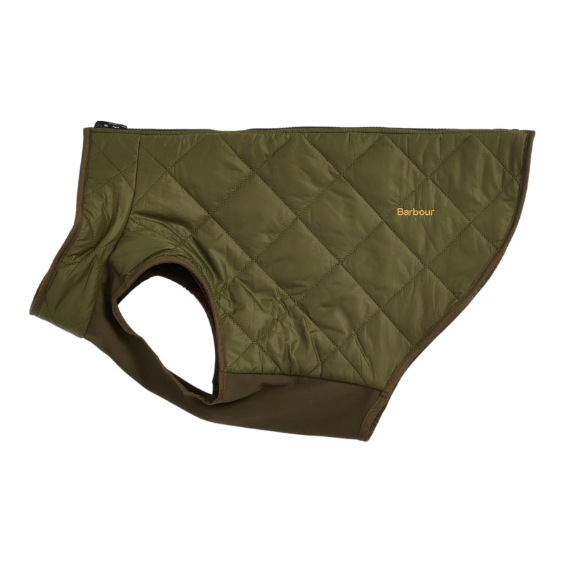 Barbour Reversible Quilted Dog Coat Olive/Brown Small