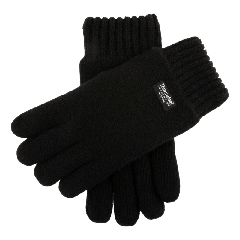 Dents Knit Glove with Thinsulate Lining Black One