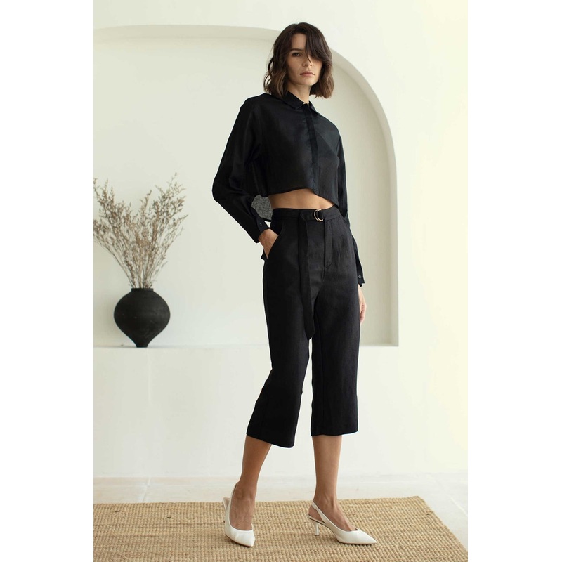 Dermisty Top Set (Black) XS Black Top+ White Bra