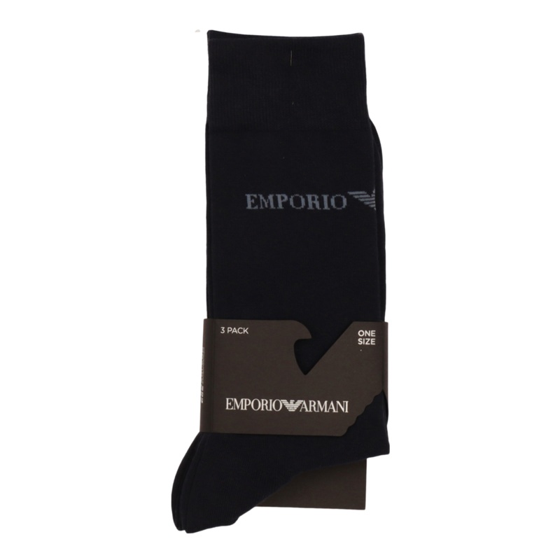 Emporio Armani Three Pack Short Socks Marine/Marine/Marine – Marine/Marine/Marine One Size