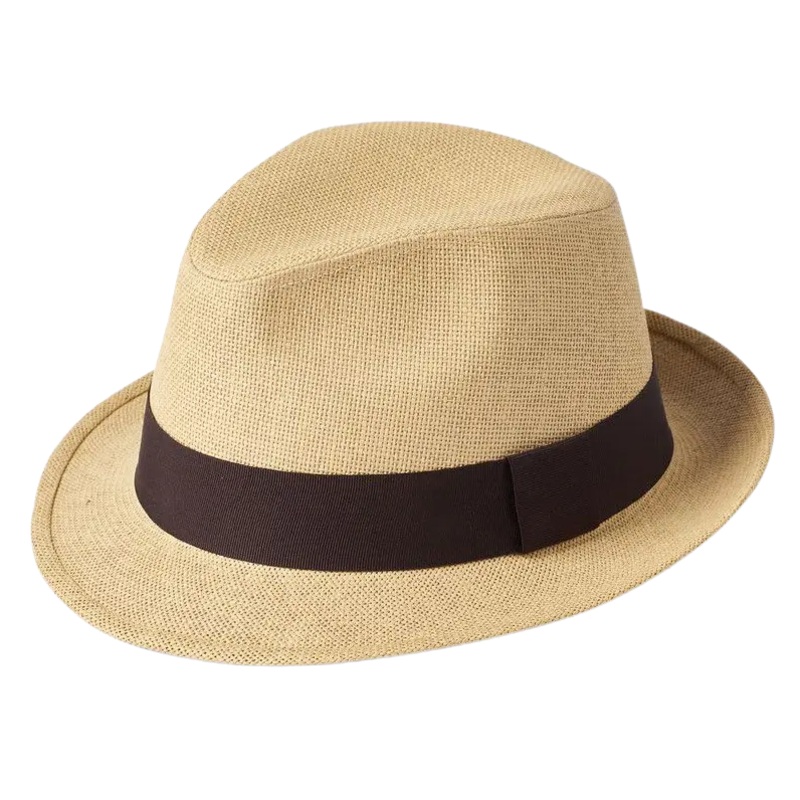 Failsworth Paper Straw Trilby Hat for Men Straw Small