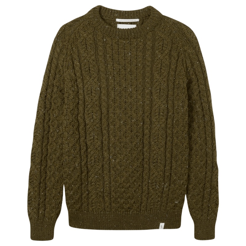 Peregrine Hudson Aran Jumper Khaki Small