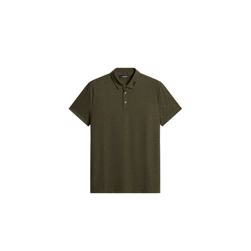 Bison  Regular Jacquard Polo / Forest Green Forest Green L