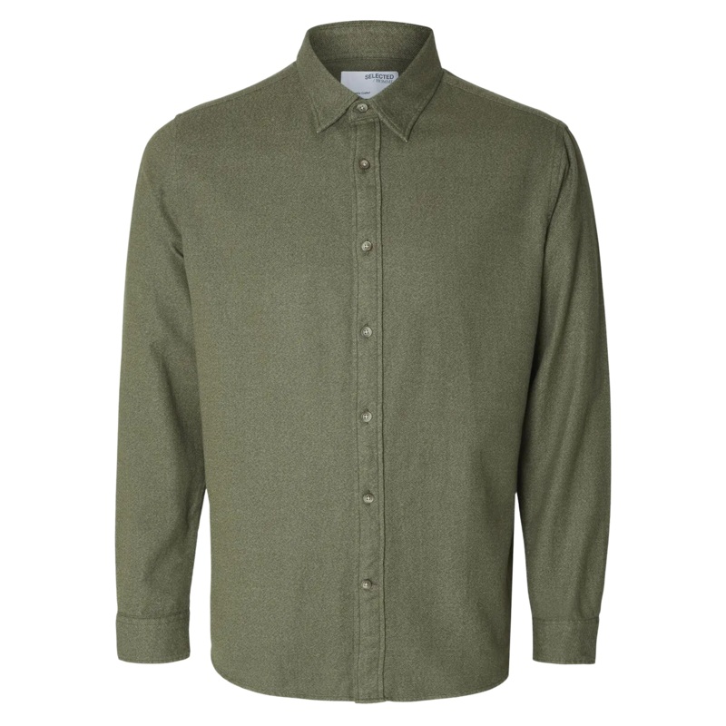 Selected Owen Twist Shirt Forest Night Small