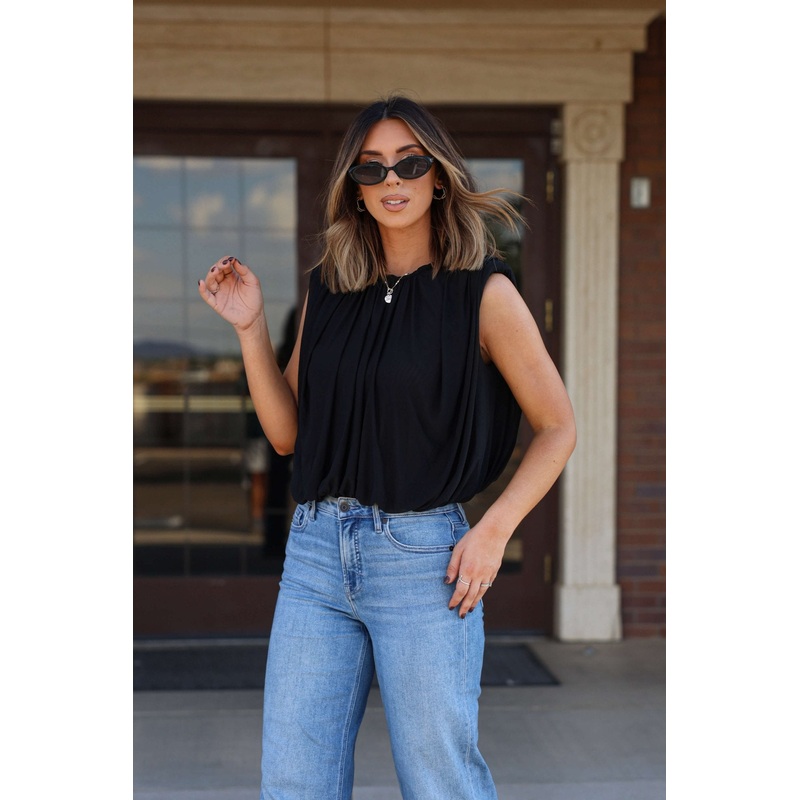 Steve Madden Black Cherra Mesh Top Small