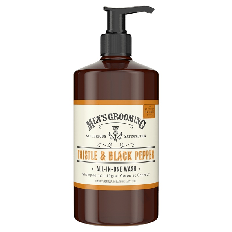 The Scottish Fine Soaps Company Thistle & Black Pepper All In One Wash – 500ml One One Size