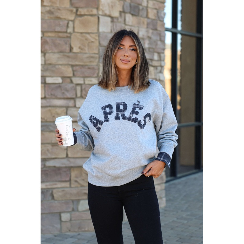 Vintage Havana Grey Apres French Terry Sweatshirt Small