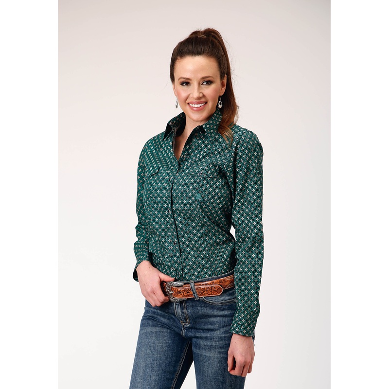 Womens Long Sleeve Snap Croshort Sleeve Walk Foulard Western Shirt XS