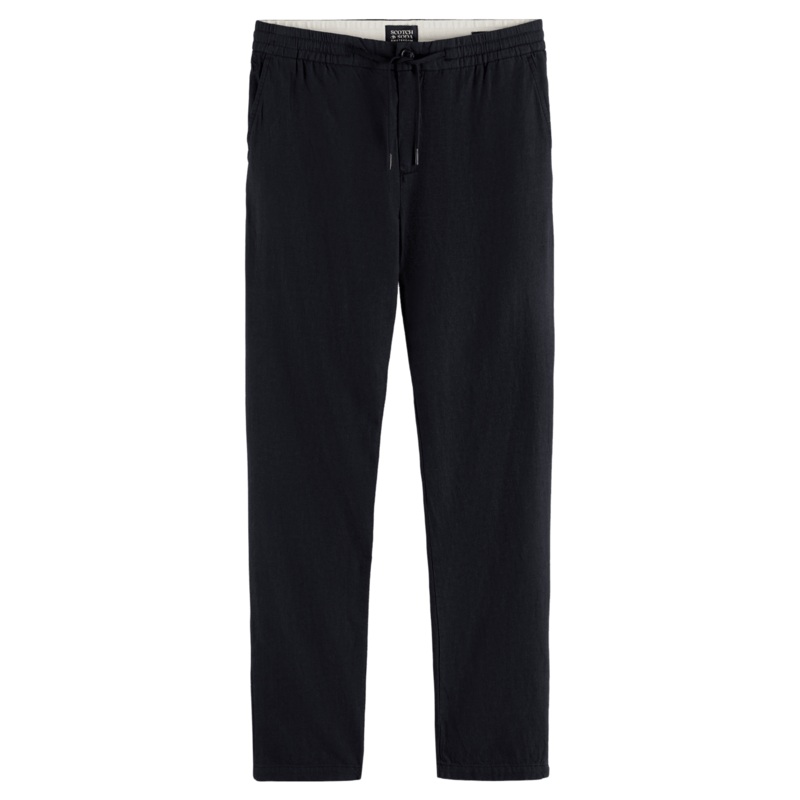 Scotch & Soda Warren Cotton Linen Trouser Black 30 Regular