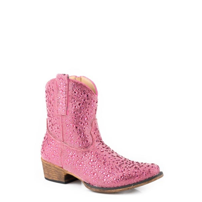 Womens All Over Pink Crystal Upper 5 R