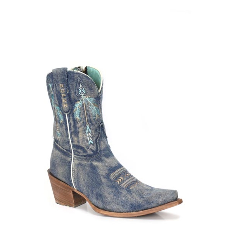 Womens Blue Denim Vamp And Shaft 5 R