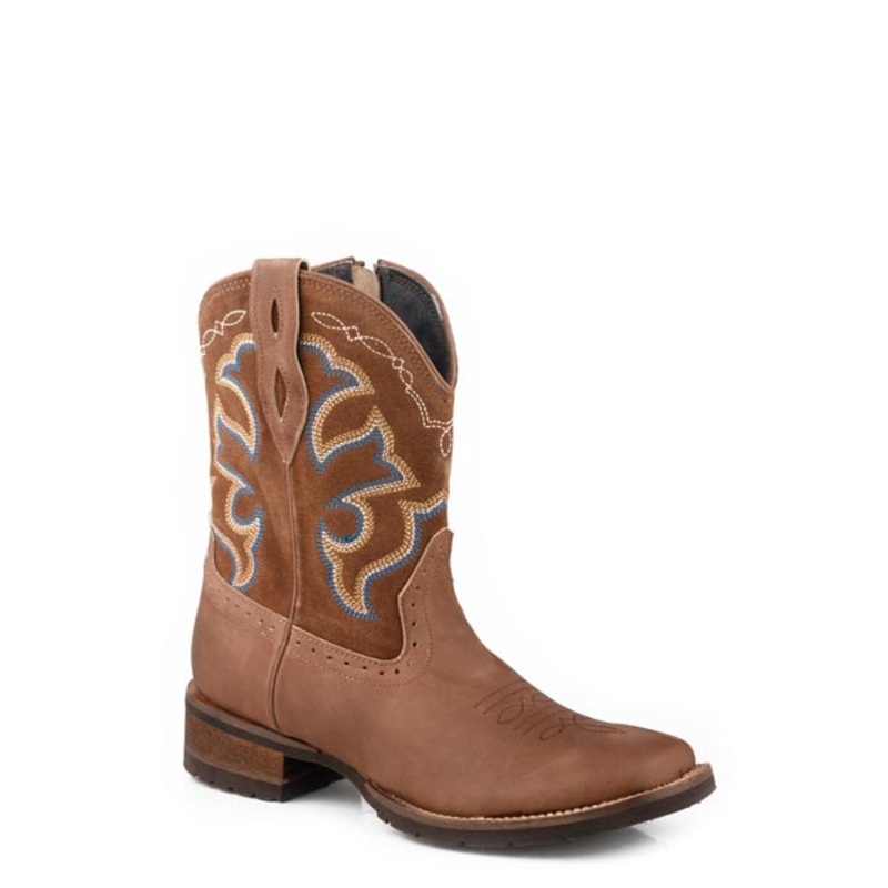 Womens Brown Leather And Suede Upper 5 R