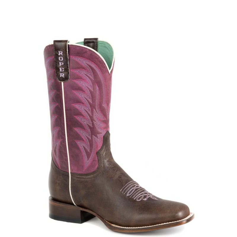 Womens Polishable Brown Leather Vamp 5 R