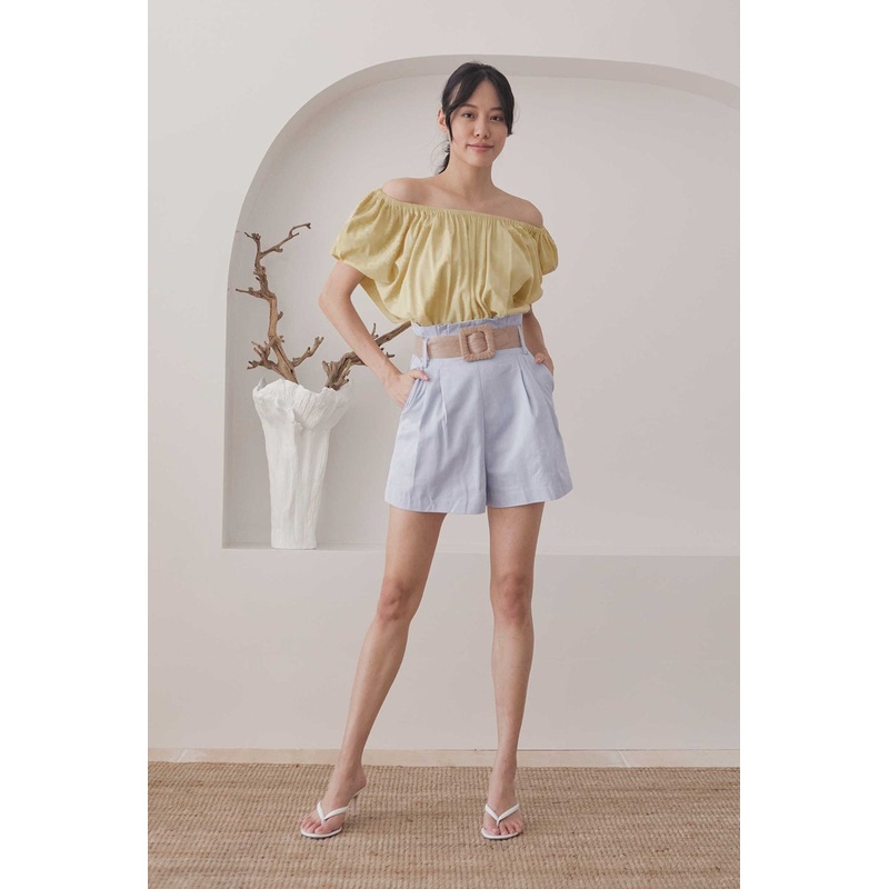 Daxewur Romper (Pale Yellow+Powder Blue) XS Pale Yellow+Powder Blue