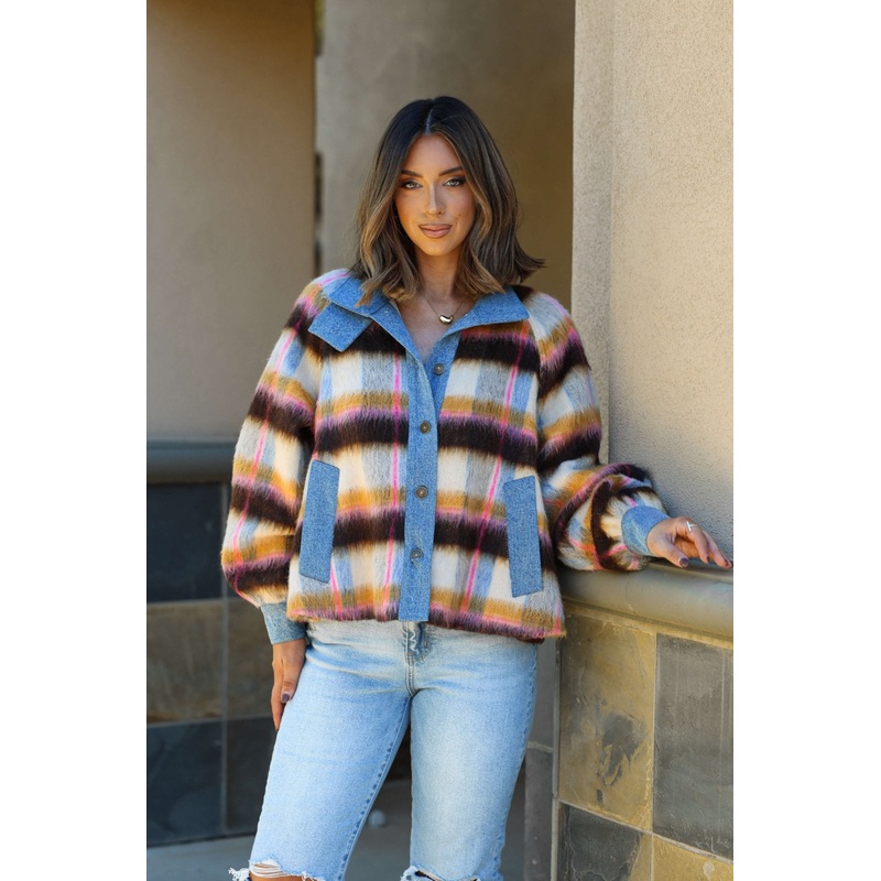 Steve Madden Kaylen Multi Striped Jacket Small