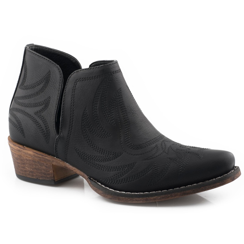 Womens Snip Toe Black Faux Leather 5 R