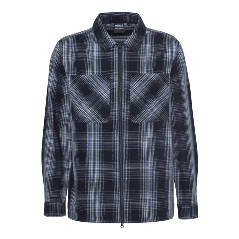 Barbour International Arne Checked Overshirt Black Medium