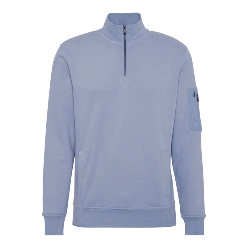 Barbour International Ewan 1/4 Zip Funnel Neck Washed Blue Medium