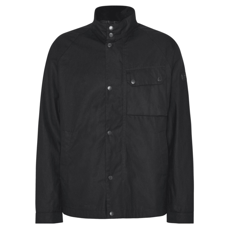 Barbour International Lexton Wax Jacket Black Medium