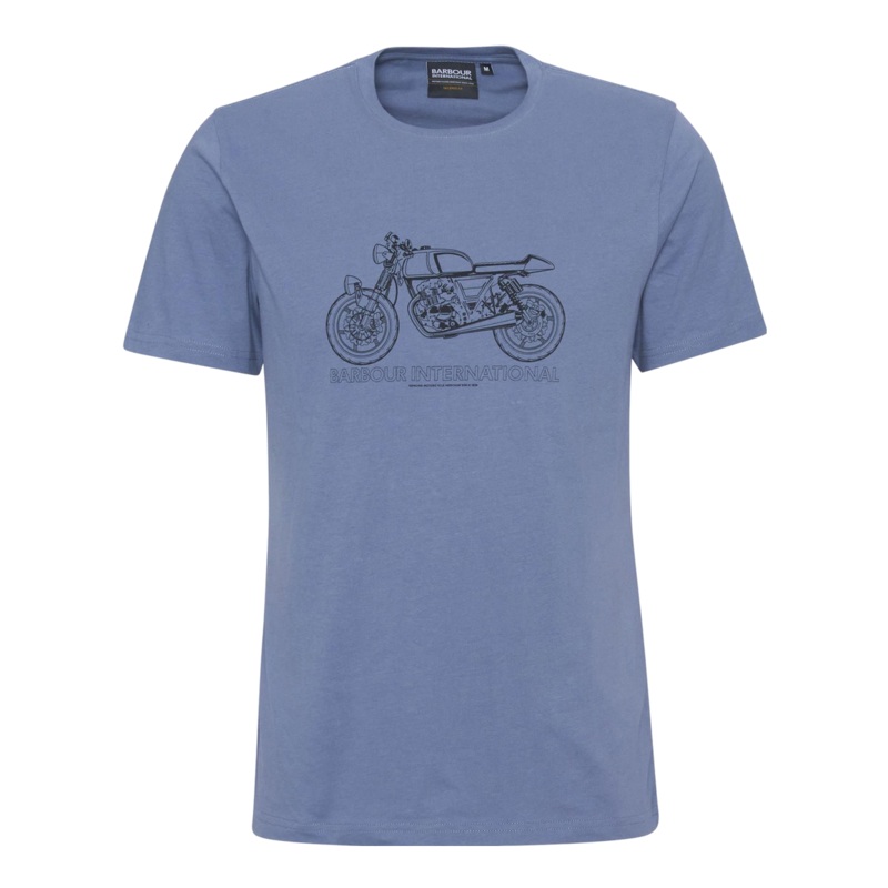 Barbour International Venure Graphic T-Shirt Washed Blue Medium