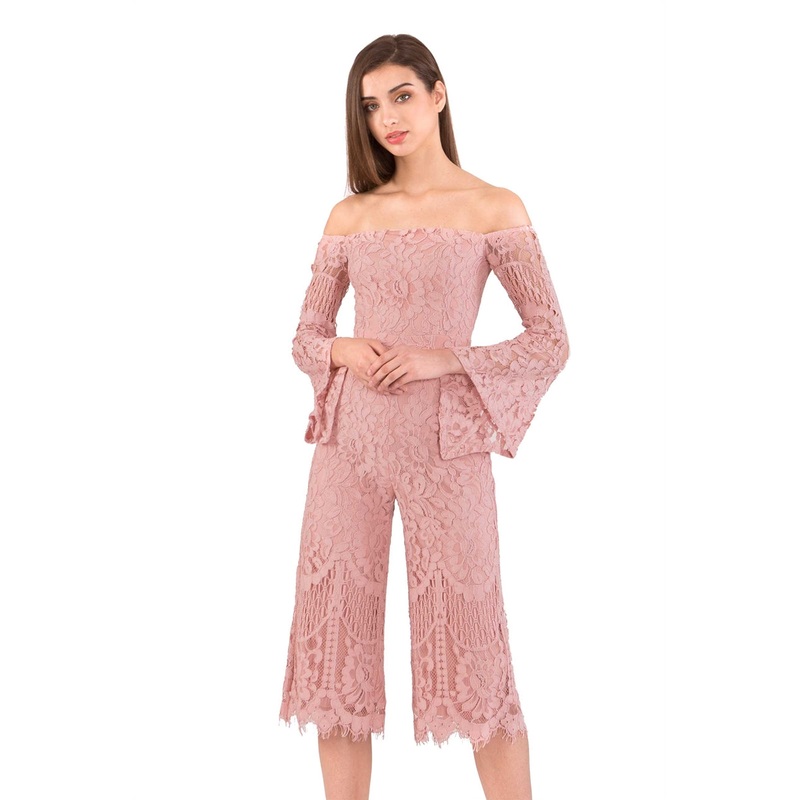 Dagusto Jumpsuit Cullotes (Pale Pink) XS Pale Pink