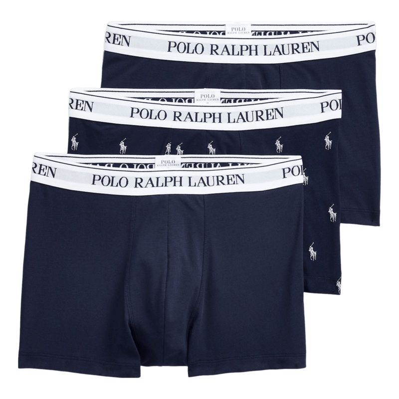 Polo Ralph Lauren Classic Trunks Three Pack Navy/Navy AOPP/Navy Medium