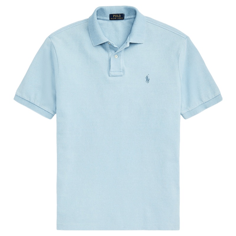 Polo Ralph Lauren Short Sleeve Iconic Mesh Polo Shirt Light Indigo/C7565 Small