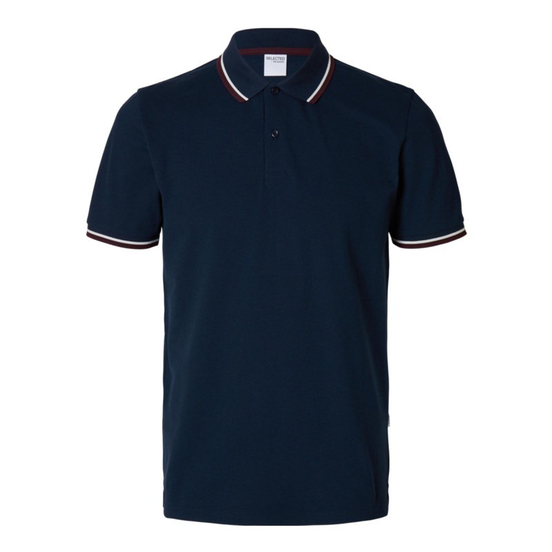 Selected Atlas Sport Short Sleeve Polo Shirt Dark Sapphire Small