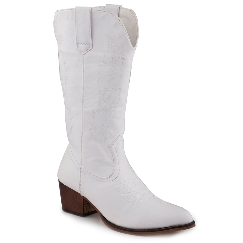 Womens White Smooth Faux Leather 5 R