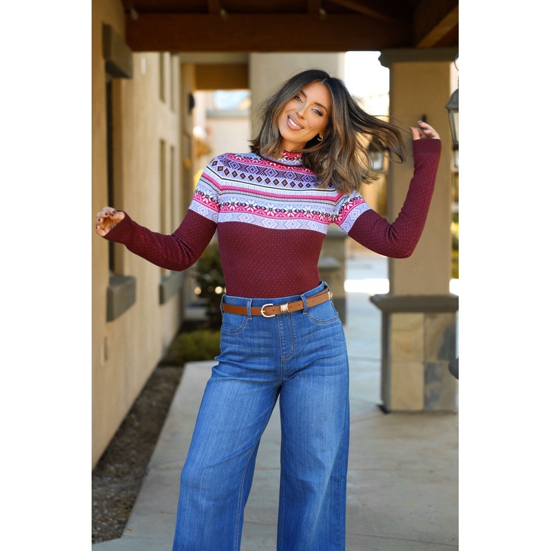 Free People Maple Winter Warmer Bodysuit Small