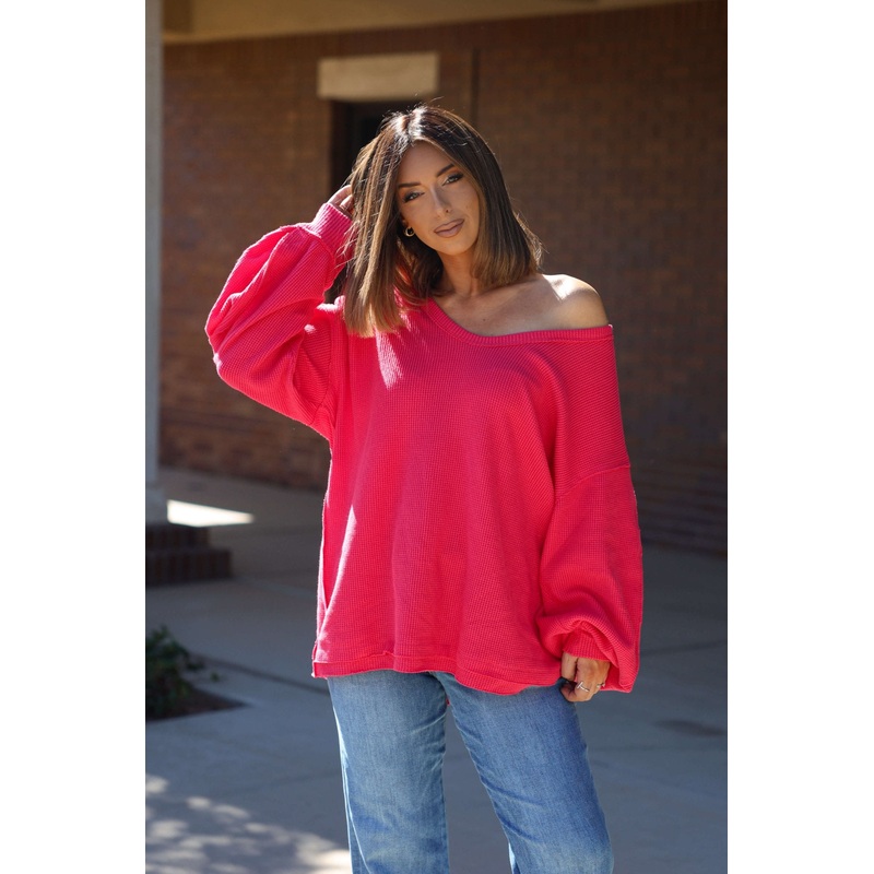 Free People Red Coast 2 Coast Thermal Top Small